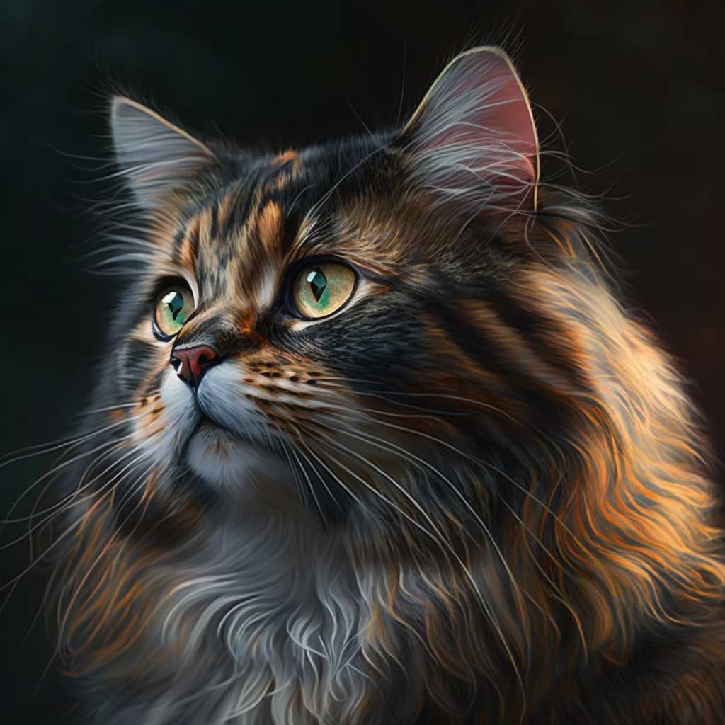 a cat via Midjourney