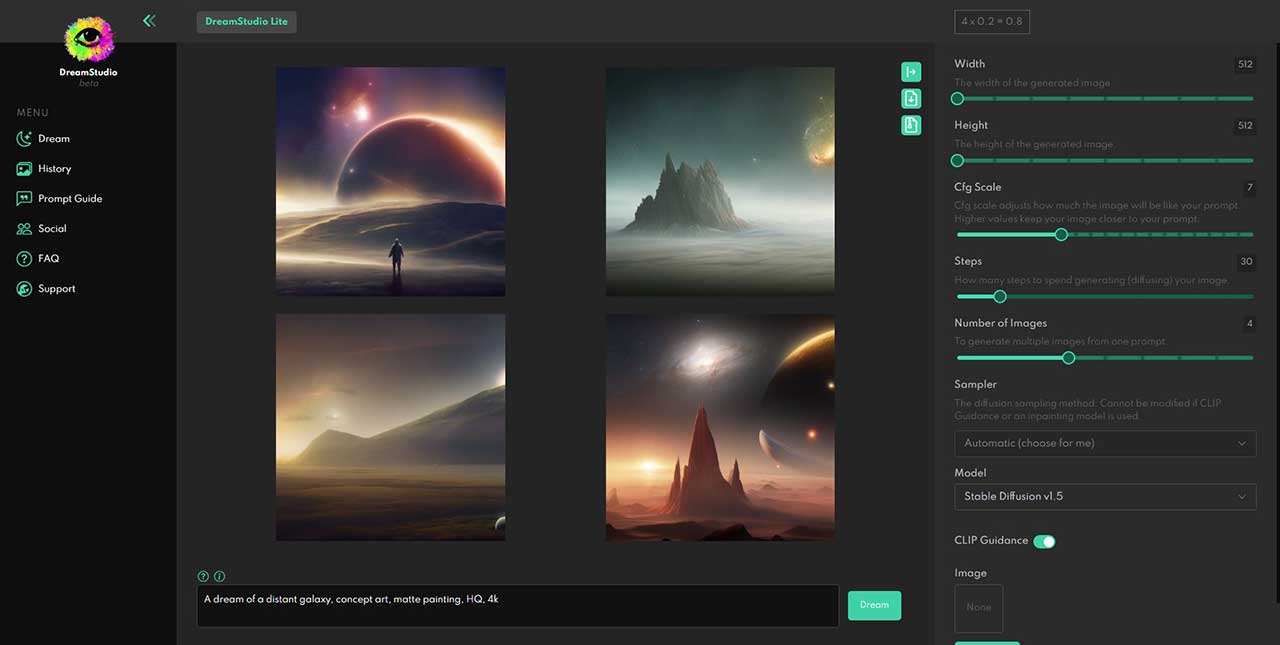 Stable Diffusion DreamStudio