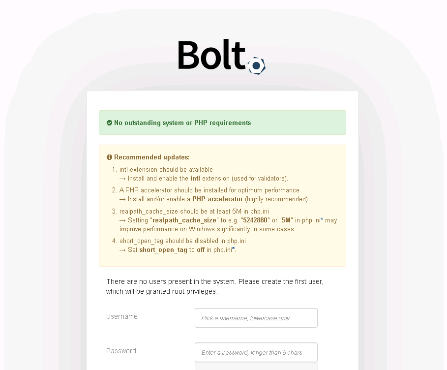 bolt install bolt install